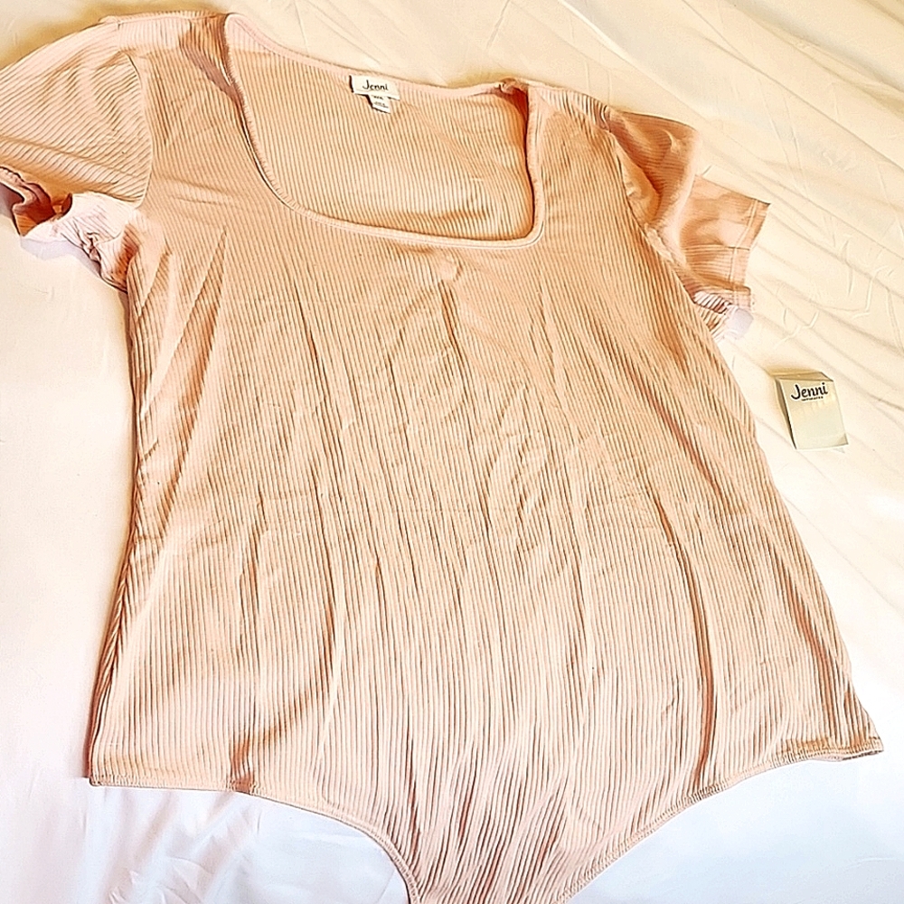 Ribbed Pink Bodysuit XXXL NWT